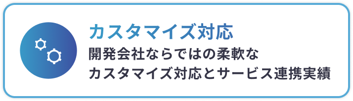 カスタマイズ対応